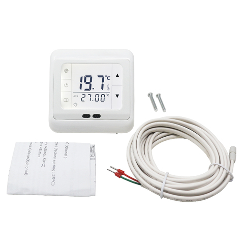 Digital Under Floor Heating Thermostat BYL105B Temperature Controller White Backlight Touch Screen Weekly Programmable for Room ► Photo 1/6