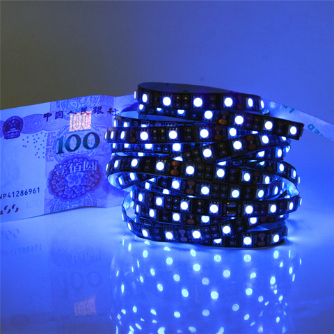 ASMTLED 0.5/1/2/3/4/5M 5050SMD Black Double PCB 12V UV Ultraviolet Flexible LED Strip light 60Leds/m Waterproof Purple Tape lamp ► Photo 1/5