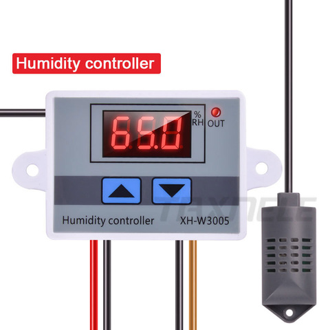 Digital Humidity Controller XH-W3005 12V 24V 220V Humidistat Hygrometer Humidity Control Switch regulator + Humidity sensor ► Photo 1/6