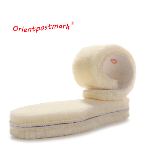 Sheepskin Insoles Natural Shearling Real Fur Wool Cashmere Thermal Snow Boots Shoe Pad Adult Children Winter Shoes Warm Oversize ► Photo 1/6