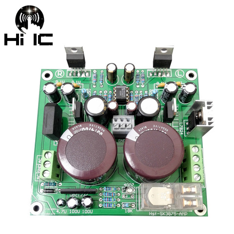2*25W HIFI TL082+LM1875  Double 2.0 Channel Amplifier Board Stereo Audio Amplifier Module Upc1237 Speaker Protection ► Photo 1/1