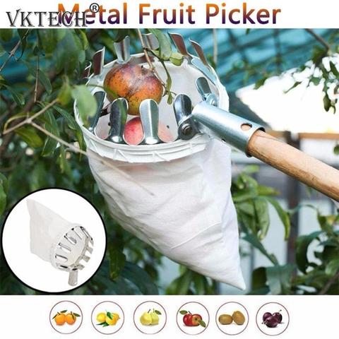 Metal Fruit Picker Orchard Gardening Apple Peach High Tree Picking Tools Fruit Catcher Collector Gardening Tools ► Photo 1/6