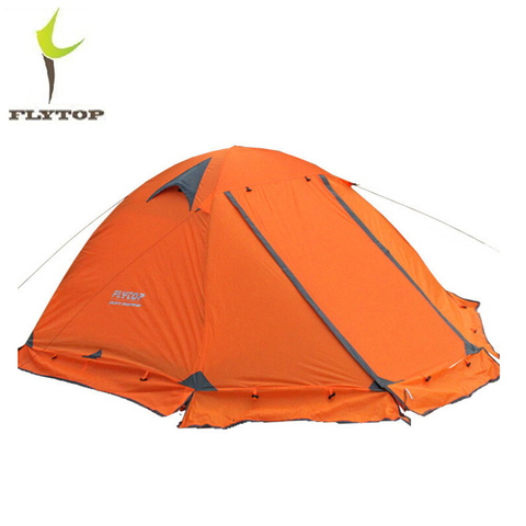 FLYTOP Outdoor Camping Tent For Rest Travel 2 Persons 3 Double Layer Windproof Waterproof Winter Professional Camp Tourist Tent ► Photo 1/5