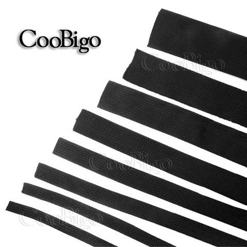 1 yard Polyester Fibre Webbing Ribbon Band Strap Tape Dog Collar Harness Outdoor Backpack Bag Parts Black ► Photo 1/6