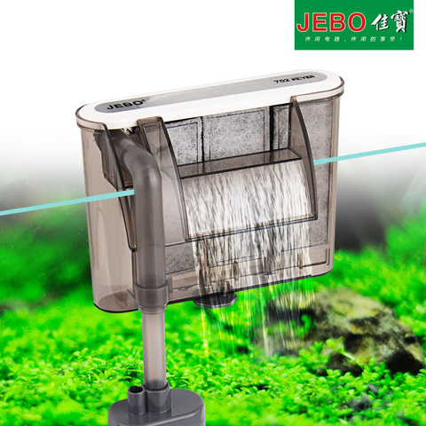 JEBO 3W External Aquarium Filter Waterfall  Water Pumps With Active Carbon Sponge Board For Aquarium Filter 702 Inrease Oxygen ► Photo 1/1