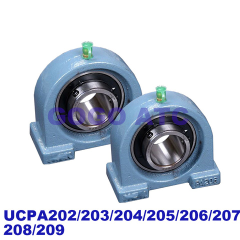 GOGOATC High quality outer spherical bearing with seat UCPA202/203/204/205/206/207/208/209 imported ► Photo 1/1