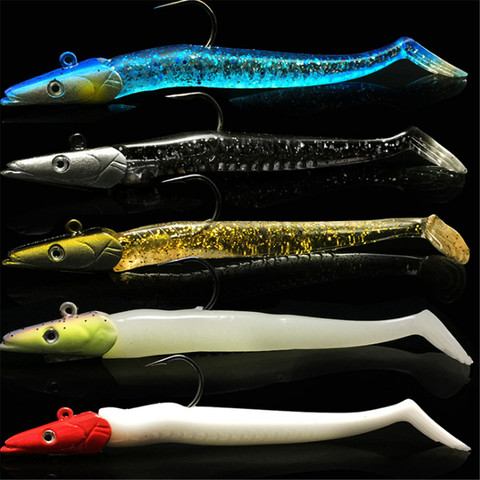 1pcs 11cm 22g Glow Fishing Lure Wobblers Artificial Soft Bait Silicone Lure For Sea Bass Carp Fishing Lead Spoon Jig Tackle ► Photo 1/6