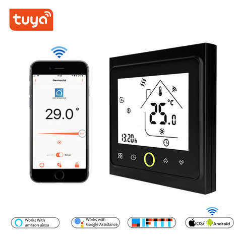 Thermostat WiFi Controlled Thermostat Gas Boiler /Water/ Electric Underfloor Heating Smart termostato wifi White and Black Color ► Photo 1/6