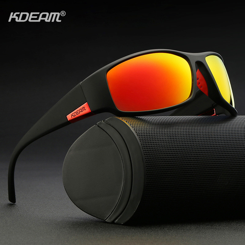 KDEAM 2022 High-end Goggles For Men Sports Sunglasses Polarized&UV400 TR90 Unbreakable Frame Anti-reflective Lens Glasses New ► Photo 1/5