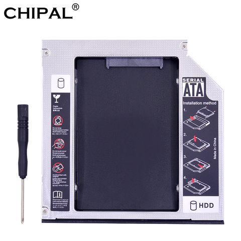 CHIPAL Aluminium PATA IDE to SATA 3.0 2nd HDD Caddy 12.7mm for 2.5