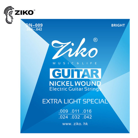 ZIKO .009-.042 DN-009 Electric Guitar Strings Nickel Wound Hexangon Alloy Core Musical Instruments Accessories ► Photo 1/6