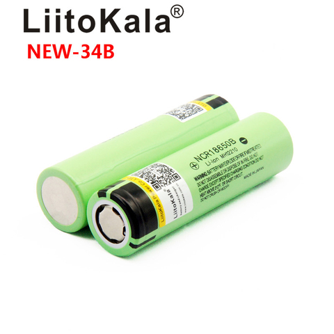 LiitoKala New Original NCR18650B 3.7 v 3400 mah 18650 Lithium Rechargeable Battery  Flashlight batteries ► Photo 1/5