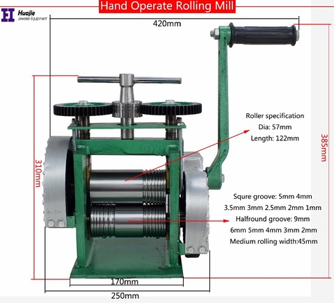 Hand Operate mini gold Rolling Mill , jewelry rolling mill with Maximum opening 0-5 mm, tablet press machine ► Photo 1/6