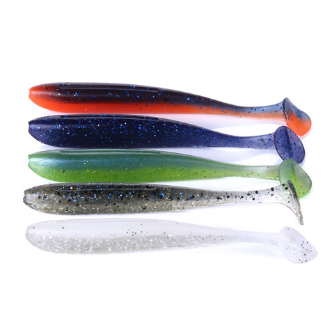 6PCS/Lot 10cm Wobblers Fishing Lures Silicone Soft Bait Carp Artificial Rubber Soft Lure Double Color Easy Shiner Soft Lures  ► Photo 1/6