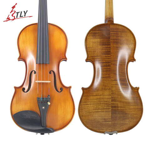 TONGLING New Natural Flamed Maple Violin Full Size Hand-craft Violin Stringed Musical Instrument Ebony Fitted w/ Case Bow Rosin ► Photo 1/6