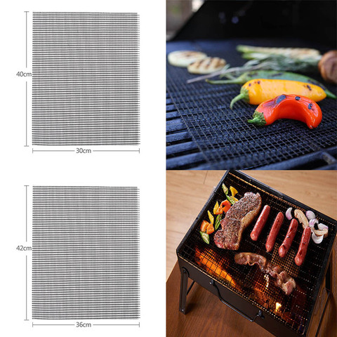 1 PC Square Non Stick Grilling Mats  Cooking Tools BBQ Mesh 30*40cm Churrasco Roaster Barbecue Grilling Mat Kitchen Gadgets ► Photo 1/6