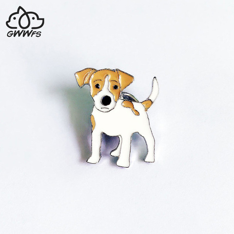 Jack Russell Terrier Brooches For Women Metal Alloy Animal Pet Dog Brooch Pin Badge bag hat  Jewelry Brooches For Kids Friends ► Photo 1/6