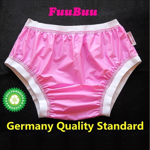 Free Shipping FUUBUU2207-Pink-S-1PCS ABDL Wide elastic pants adult diapers non disposable diaper plastic diaper pants ► Photo 1/2