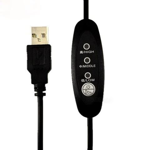 5V Usb DC3.5 Three-gear Temperature Regulating Line Heating Eye Mask Temperature Control Timing Switch Line ► Photo 1/6