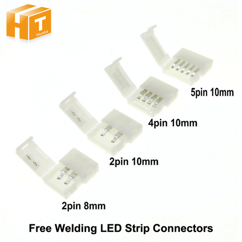 LED Strip Connectors 2pin 8mm / 10mm  4pin 10mm 5pin 10mm Connector Clip 5pcs/lot for Single Color/ RGB RGBW Strip Light ► Photo 1/6