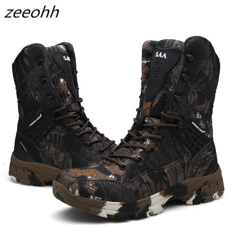 New Camo Military Boots Men Special Force Tactical Botas Outdoor Desert Non-slip Combat Shoes Man Hiking Hunting Boot ► Photo 1/6