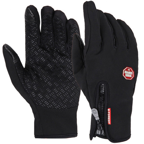 Gloves Touch Screen Winter Thermal Warm Bike Finger Full Cycling Windproof Glove 
