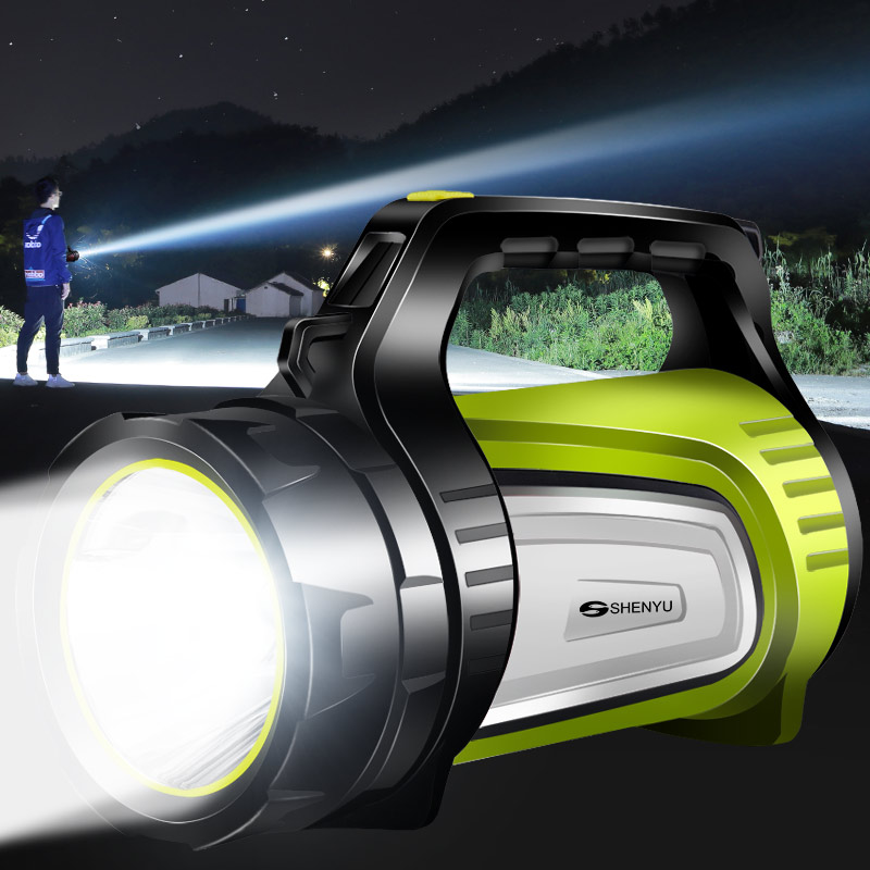 Super Bright 160W LED Searchlight Spotlight USB Rechargeable Flashlight Lantern