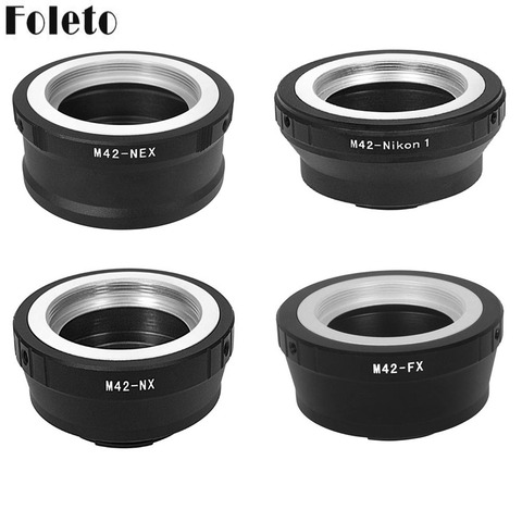 Foleto M42 Lens Adapter Ring M42 Screw Mount Lens Adapter to for sony NEX fujifilm FX sumsung NX nikon N1 dslr camera a7 j1 nx10 ► Photo 1/6