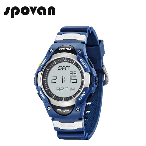 SPOVAN Men's Digital Sport Watch Fashion 100M Waterproof Outdoor Electronic Alarm Stopwatch watches for Kids Boy gifts SW01 ► Photo 1/6