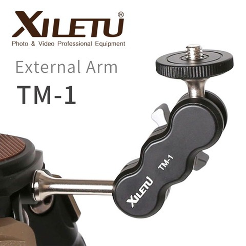 XILETU TM-1 Aluminum Camera Tripod Mini Universal External Arm 1/4'' Screw for Flash Light Microphone Phone Clip Mount  Holder ► Photo 1/6