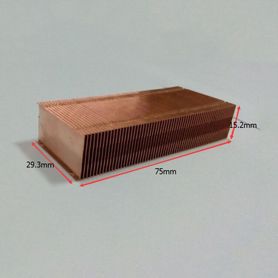 75*29.3*15.2mm Pure Copper Radiator Copper Cooling fins Copper fin Can be DIY longer heat sink radiactor fin Coliing fin ► Photo 1/1