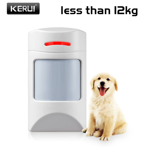 KERUI Wireless Pet-friendly Pet-Immune Animal Friendly Motion IR PIR Sensor Less than 12kg 433MHz pet Detector For Alarm System ► Photo 1/5