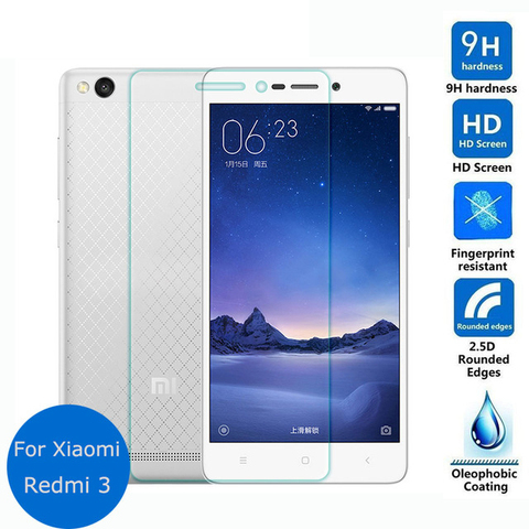 For Xiaomi Redmi 3 3S 3X Tempered Glass 9H High Quality Protective Film Explosion-proof Screen Protector for Redmi3 Pro 3S Prime ► Photo 1/6