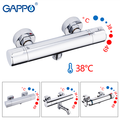 GAPPO Bathtub Faucets bath mixer with thermostat wall mounted waterfall tub faucet thermostatic bath tapware griferia ► Photo 1/6