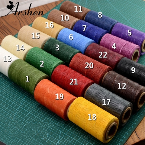 Multicolor Durable 240 Meters 1mm 150D Flat Leather Waxed Thread Cord for DIY Handicraft Tool Hand Stitching Thread High Quality ► Photo 1/6