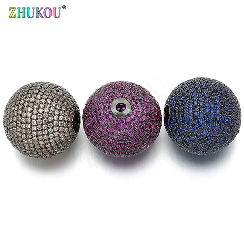 24*25mm New Fashion Brass Cubic Zirconia Oval Beads for DIY Jewelry Accessories Making, Gunmetal,Round shape Hole: 2.5mm, VZ183 ► Photo 1/5