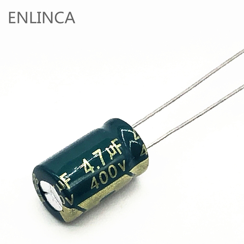 10pcs/lot 400v 4.7UF high frequency low impedance 400V 4.7UF aluminum electrolytic capacitor size 8*12 S22 20% ► Photo 1/1