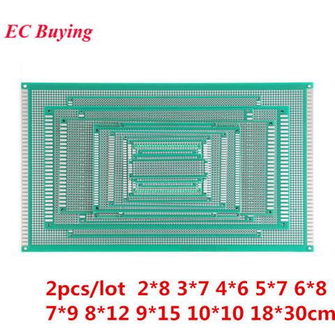 2pcs/lot Double Side Prototype Universal Printed Circuit PCB Board DIY For Arduino 2X8 3X7 4X6 5X7 6X8 7X9 8X12 9X15 10X10 18X30 ► Photo 1/1