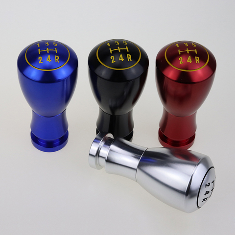 5 Speed Manual Aluminum Alloy Gear Shift Stick Knob For Peugeot 405 307 206 Blue Black Red Silver MT Gear shifter Lever Knob ► Photo 1/6