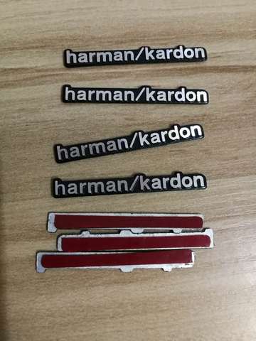 10pcs/lot harman/kardon Hi-Fi Speaker audio Speaker 3D Aluminum Badge Emblem stereo sticker 43x5mm ► Photo 1/3