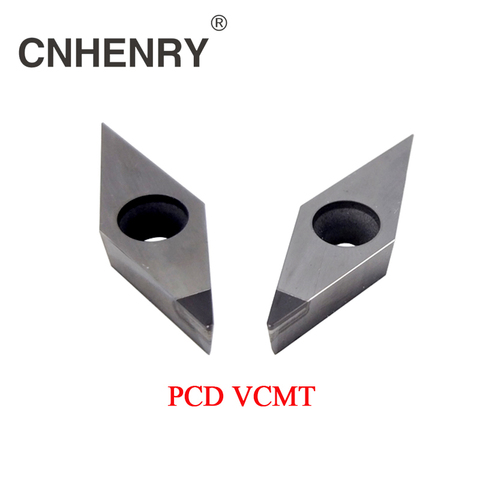2 PCS PCD Machining Lathe Turning Inserts VCMT 160401/02/04/08/12 CNC PCD Diamond Inserts Carbide Lathe Cutter CNC Tools ► Photo 1/5