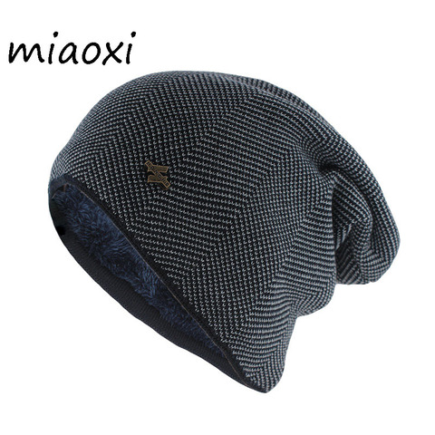 New Fashion Adult Men Winter Warm Hat For Unisex Knitted Casual Beanies Skullies Cotton Wool Hats Brand Outdoor Solid Gorros ► Photo 1/6