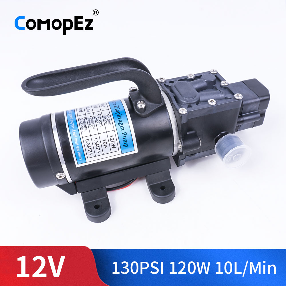 Micro Diaphragm Water Pump DC 12V 60W Garden Irrigation High Pressure 18mm 1/2" 