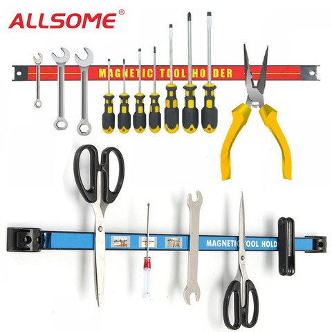 ALLSOME Magnetic Tool Holder Bar Organizer Storage Rack Tool With Strong Magnet Storage For Garage Workshop Metal Tools ► Photo 1/6