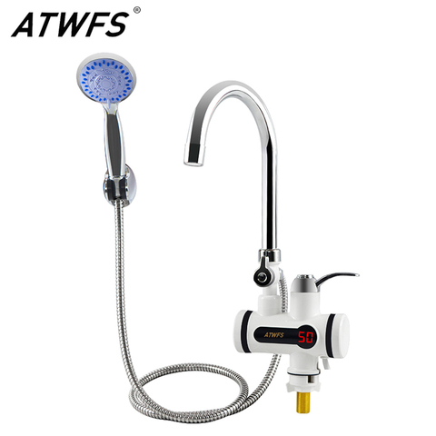 ATWFS Tankless Water Heater Faucet Shower Instant Water-Heater Electric Tap Heating Instant Hot Water for Kitchen and Bathroom ► Photo 1/6