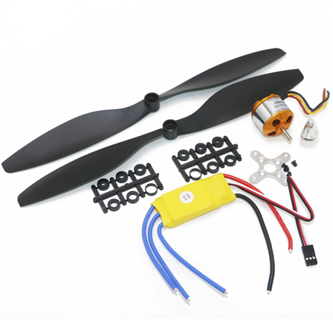 A2212 1000KV 2200KV A2208 Brushless Outrunner Motor +30A ESC+1045 Propeller(1 pair) Quad-Rotor Set for RC Aircraft Multicopter ► Photo 1/6