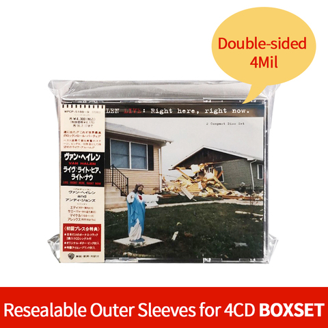 25 Clear Resealable 4 Mil Outer Sleeves for 4CD BOXSET ► Photo 1/5