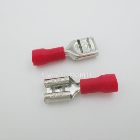 50PCS/LOT FDD1.25-250 insulating Female Insulated Electrical Crimp Terminal Connectors Cable Wire Connector FDD1-25 ► Photo 1/1
