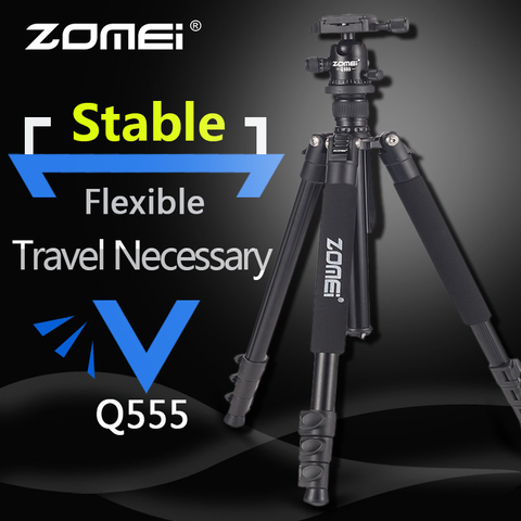 Zomei Q555 Professional Tripod Aluminum Flexible Portable Camera Tripod Stand Tripe with Ball Head for DSLR camera Smartphones ► Photo 1/6