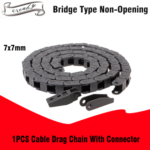 R15 7 x 7mm 7*7mm L1000mm Cable Drag Chain Wire Carrier With End Connectors for CNC Router Machine 3D Printer ► Photo 1/3